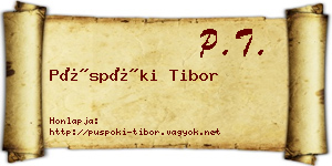 Püspöki Tibor névjegykártya