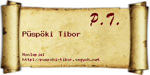 Püspöki Tibor névjegykártya